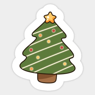 Cute Christmas Tree Art Sticker